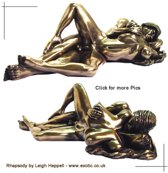 Intimate Explicite male female nude art sculpture heppell
