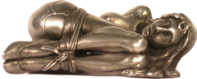 Zuleka Bondage Sculpture by Heppell in Pewter